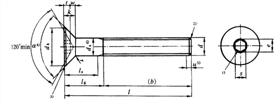 國標號gb/70.3-2000內六角沉頭螺絲，